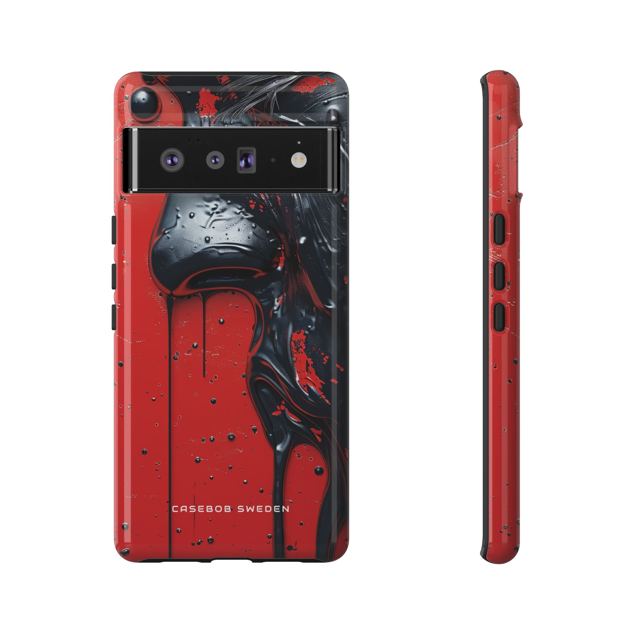 Textured Crimson Bloom Google Pixel 6 - Tough Phone Case