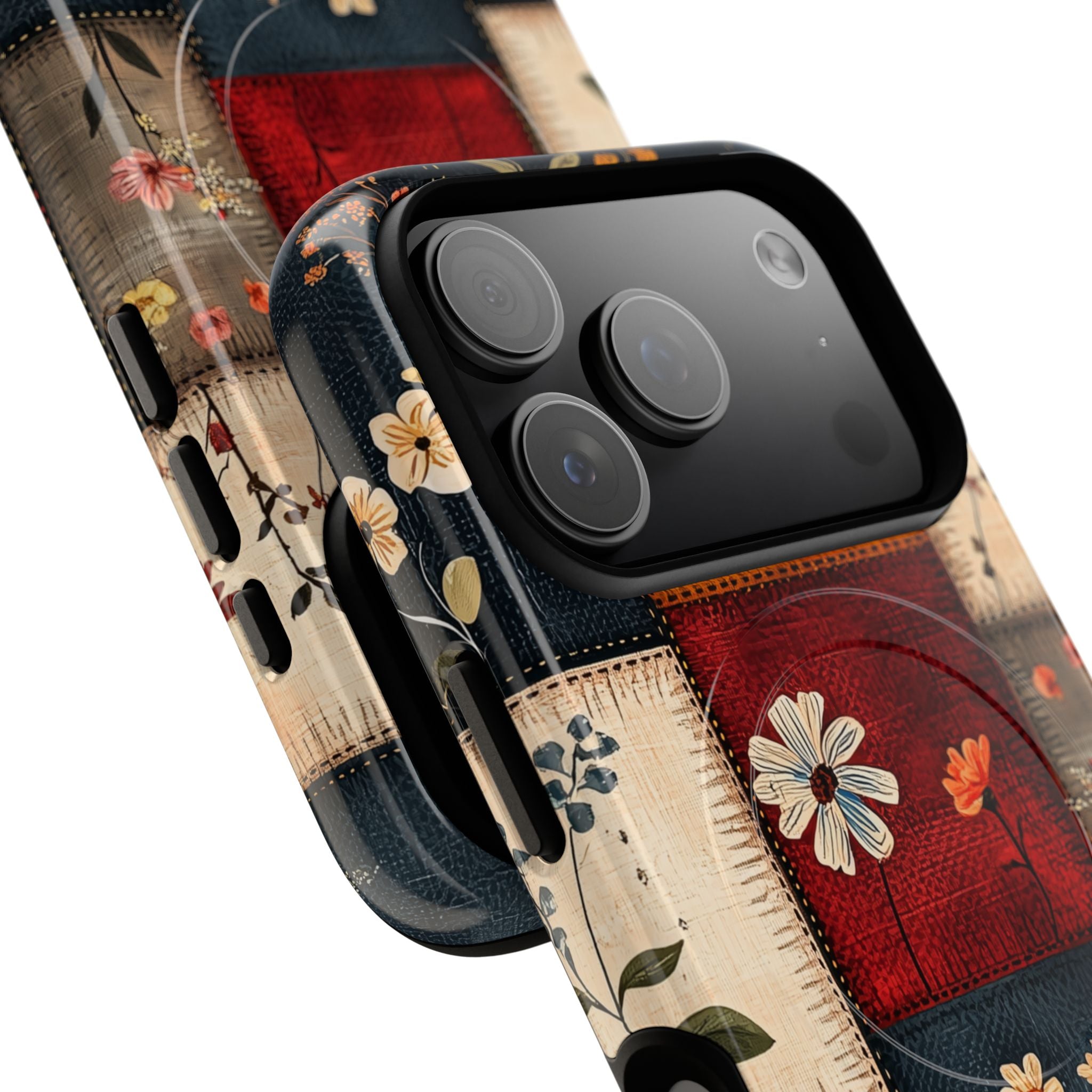 Patchwork Blooms iPhone 17 Pro Case - Tough+