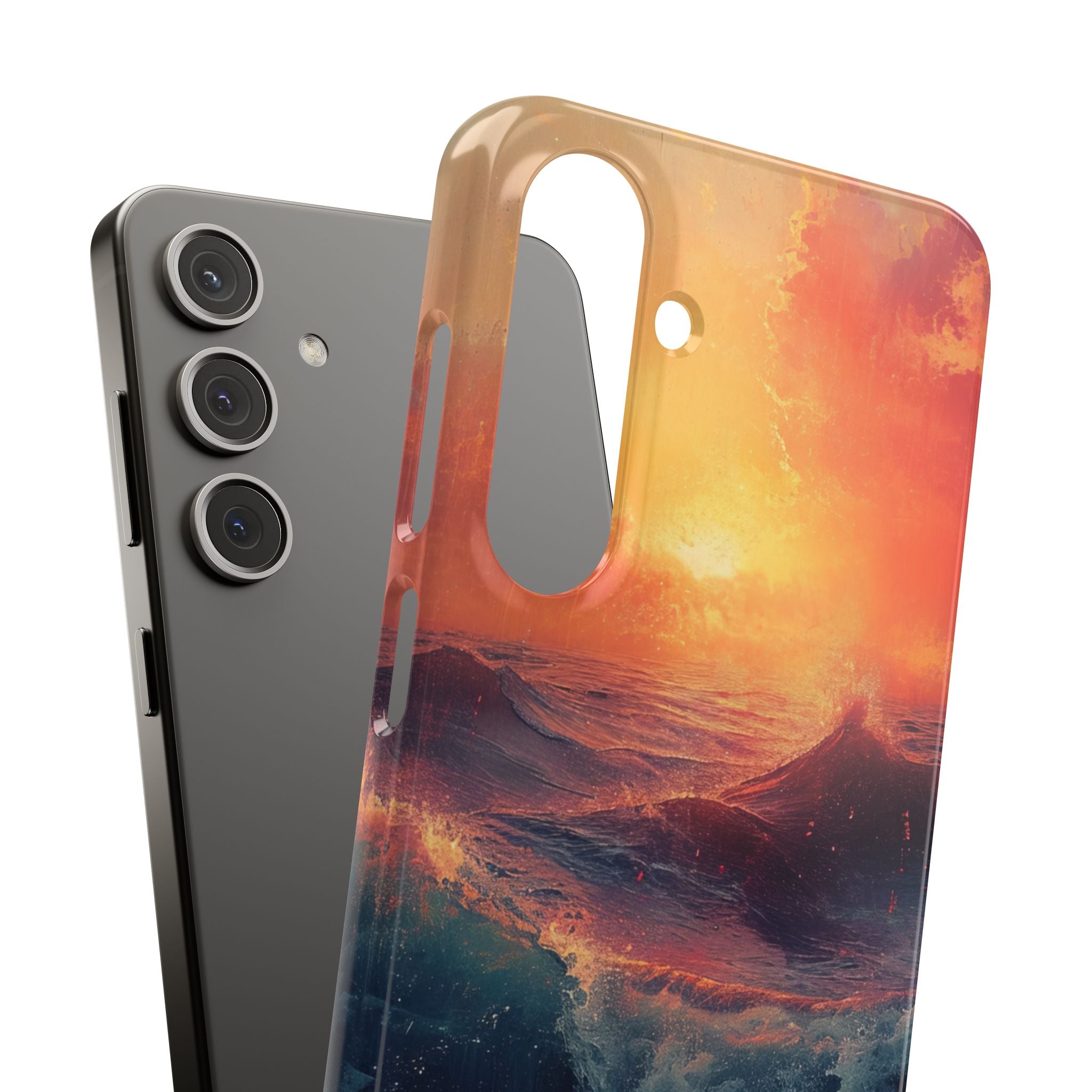 Ocean Sunset Waves - Slim Samsung S24 Phone Case