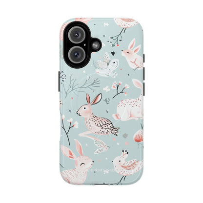 Whimsical Bunny Blossom - Tough + MagSafe® iPhone 16 Phone Case