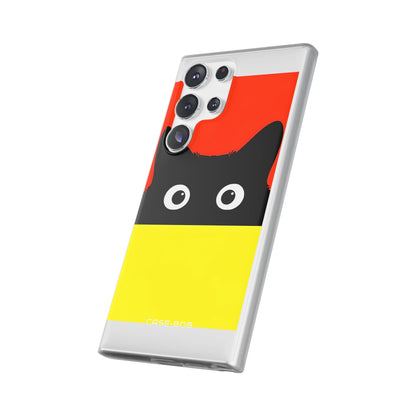 Peekaboo Cat Crimson Samsung S23 Ultra Case - Soft