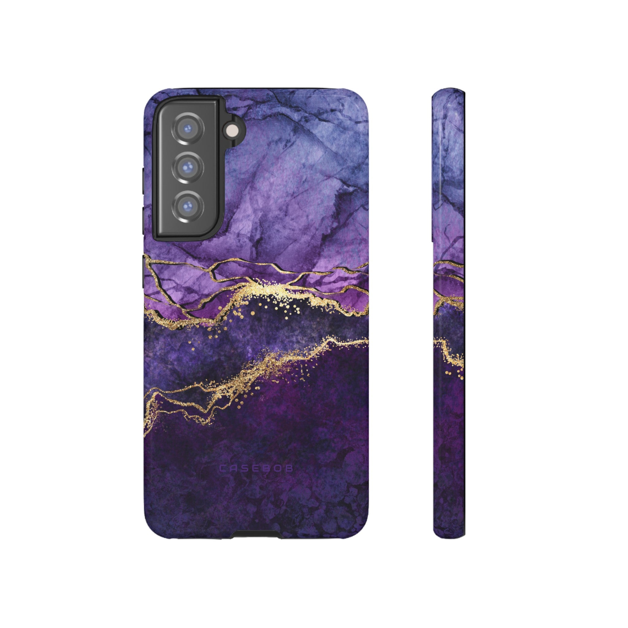 Purple Blue Marble - Protective Phone Case