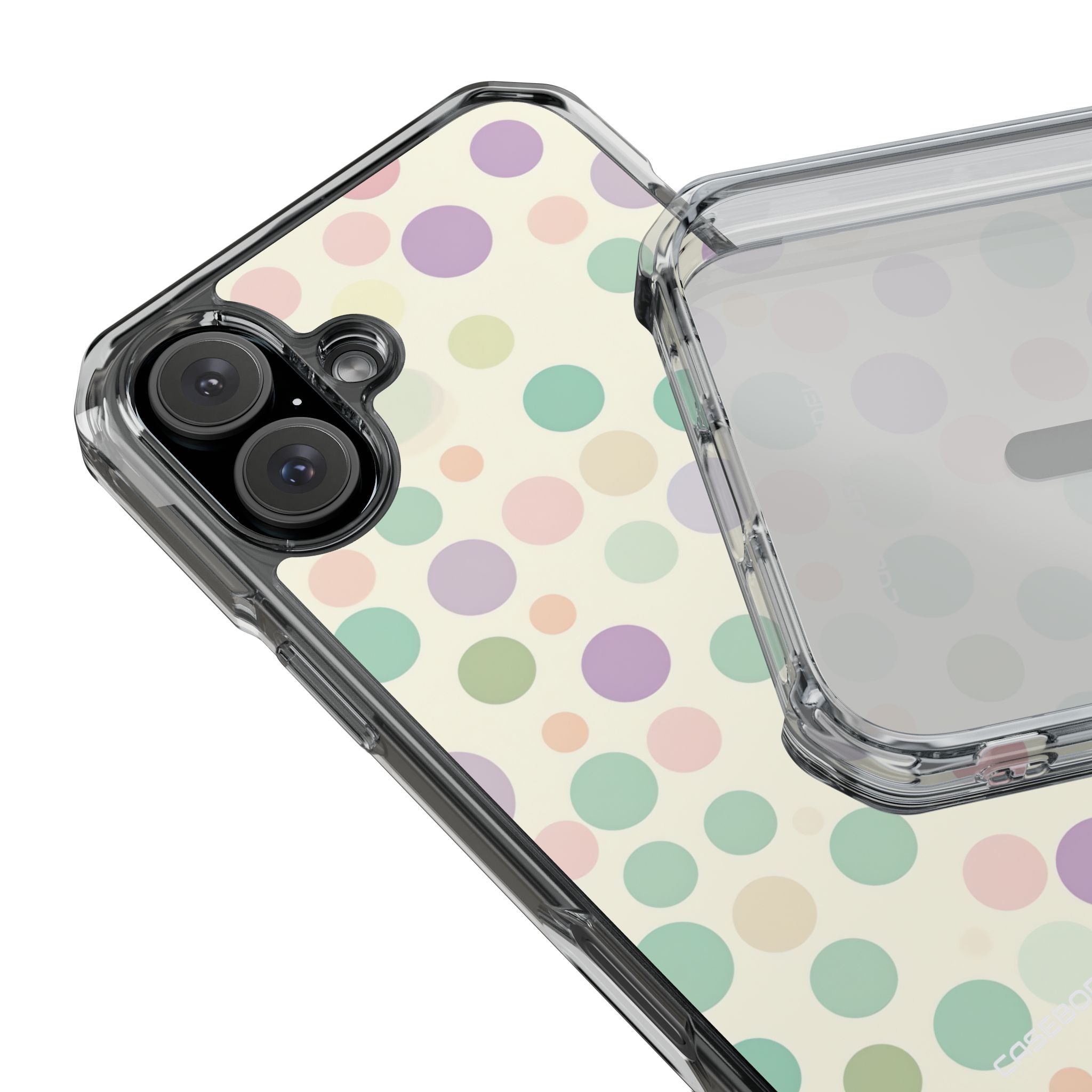 Playful Pastel Polka Dots - Clear Impact iPhone 16 Phone Case