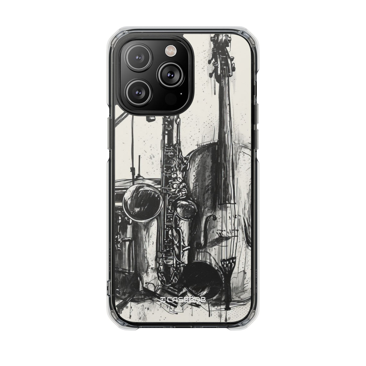 Jazz Ink Expressions - Phone Case for iPhone (Clear Impact - Magnetic)