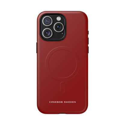 Dark Red iPhone 15 | Tough+ Phone Case