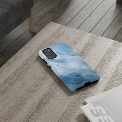 Light Navy Marble - Protective Phone Case