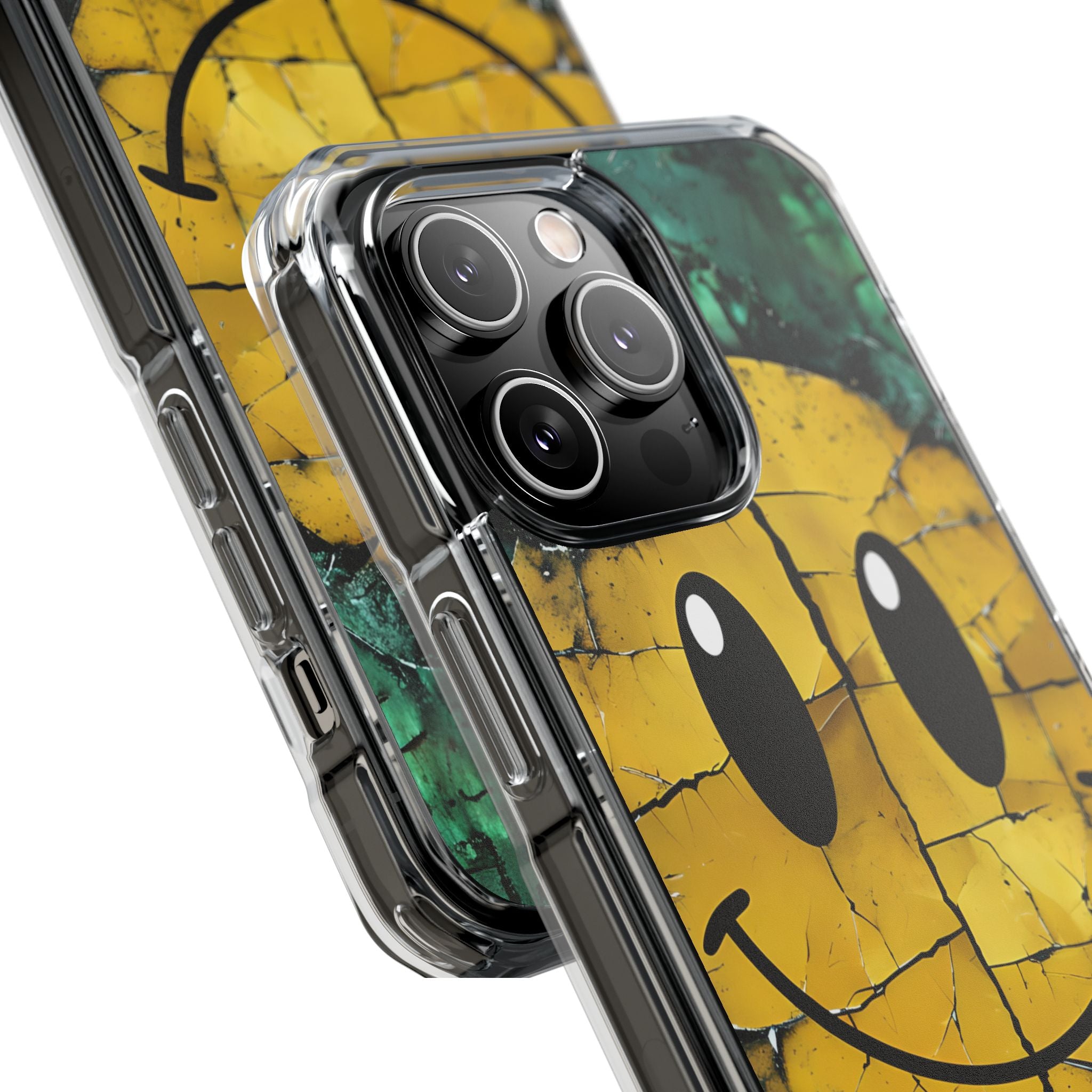 Cracked Smiley iPhone 14 Pro Max Case - Impact