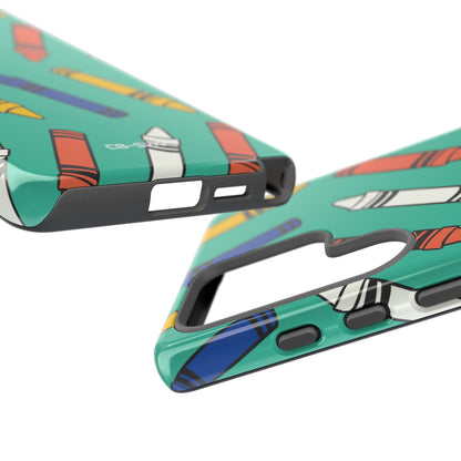 Crayons Dance Playfully - Samsung Case