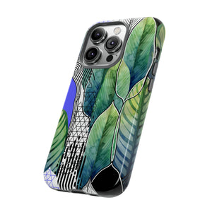 Watercolor Green Leafs - Protective Phone Case