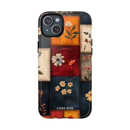 Patchwork Blooms iPhone 15 Plus Case - Tough+