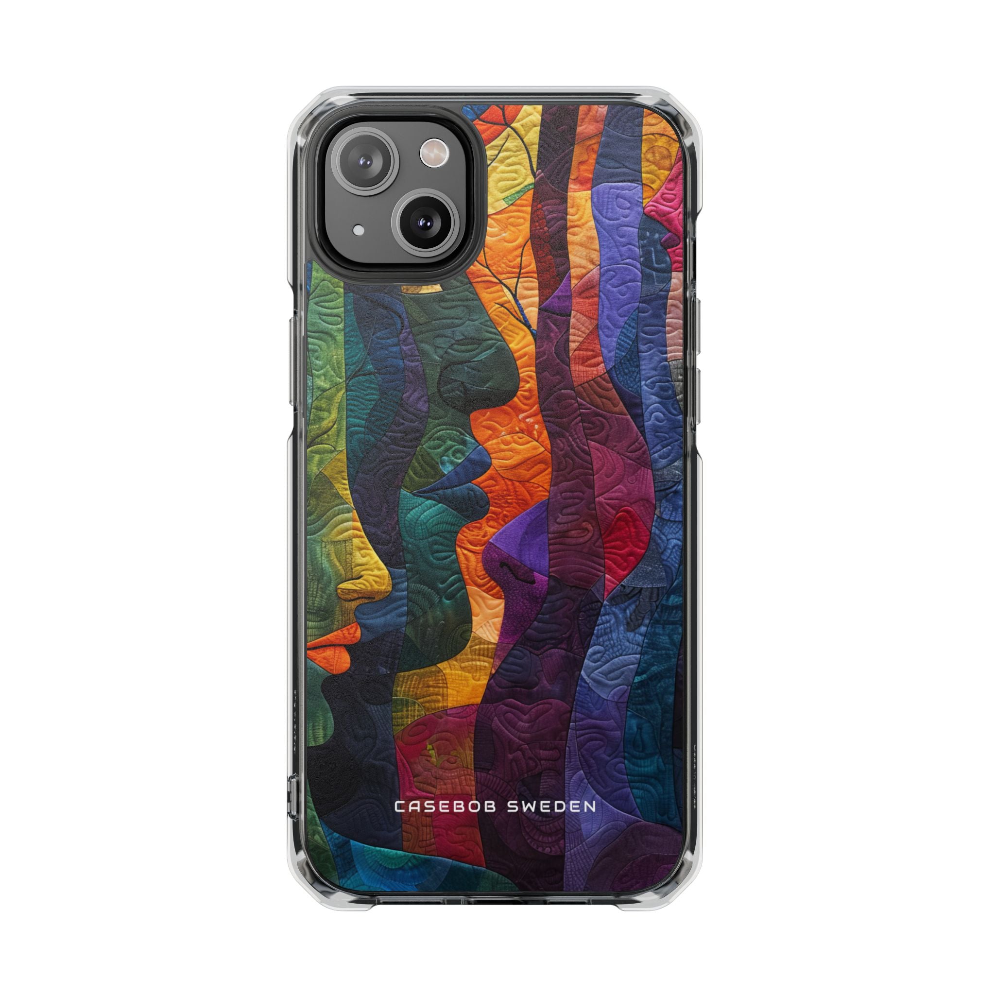 Harmonized Faces and Nature Fusion iPhone 14 - Clear Impact Phone Case