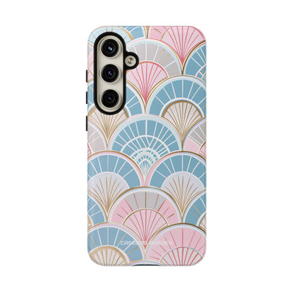 Art Deco Pastel Fan Pattern - Tough Samsung S24 Phone Case