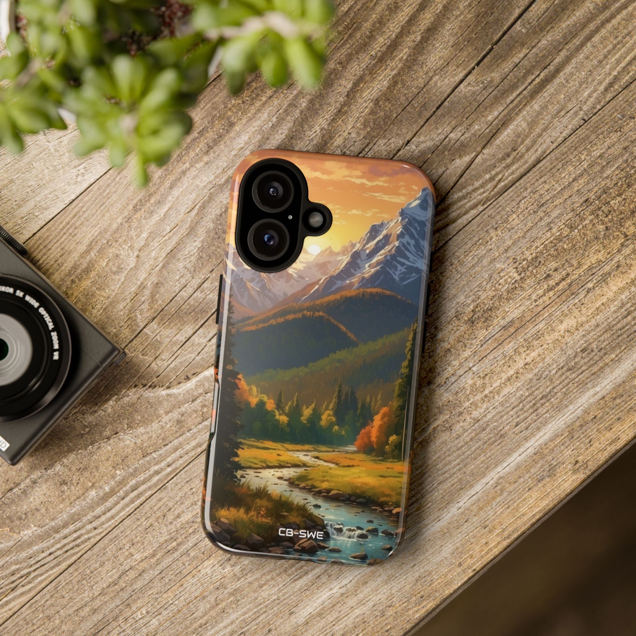 Mountain Reflections Glimmer - iPhone Case