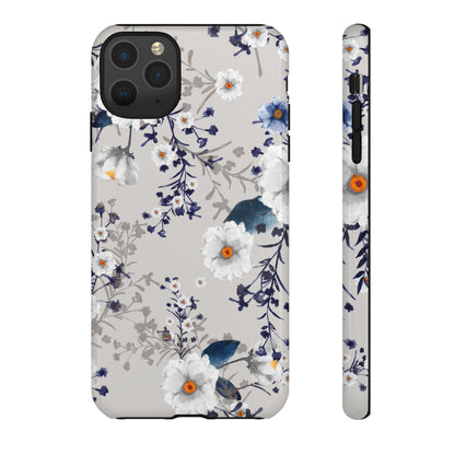 Watercolor Blue Summerflowers - Protective Phone Case