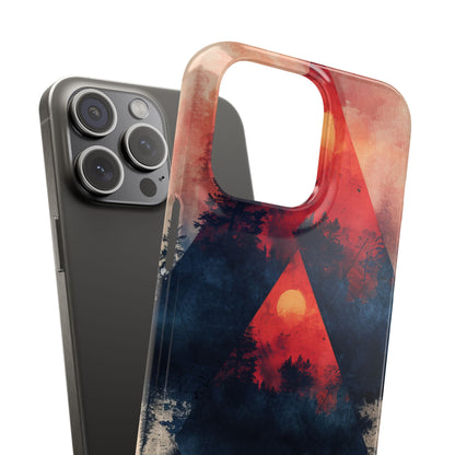 Red Sky Serenity - Slim iPhone 15 Phone Case