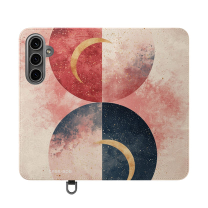 Golden Crescents Crimson - Samsung S24 Plus Case - Wallet