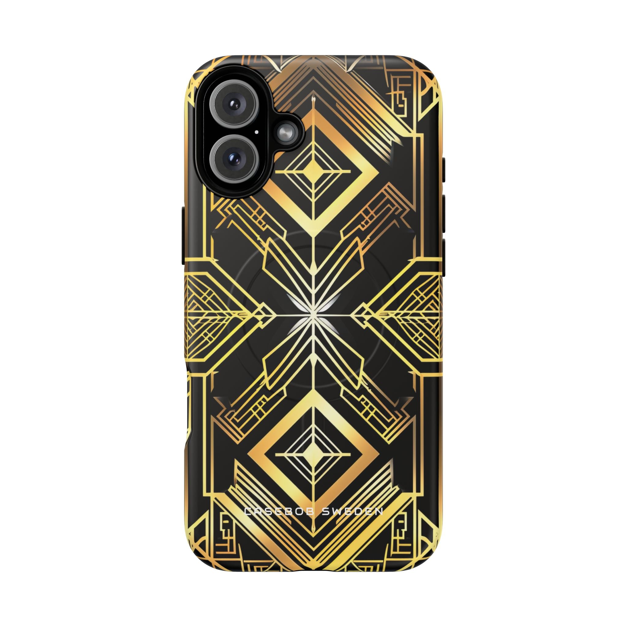 Golden Geometric Opulence iPhone 16  Tough+ Phone Case