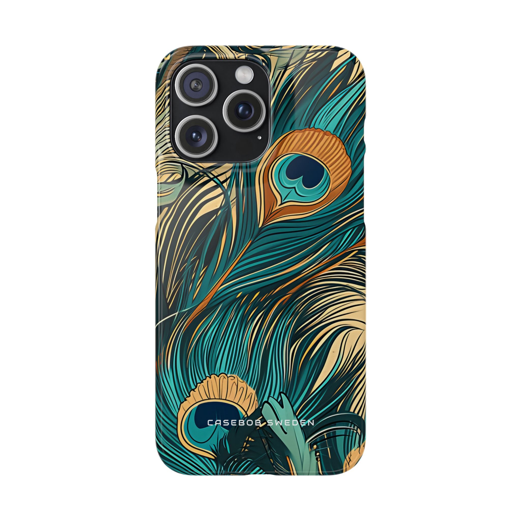 Art Nouveau Peacock Elegance iPhone 15 - Slim Phone Case