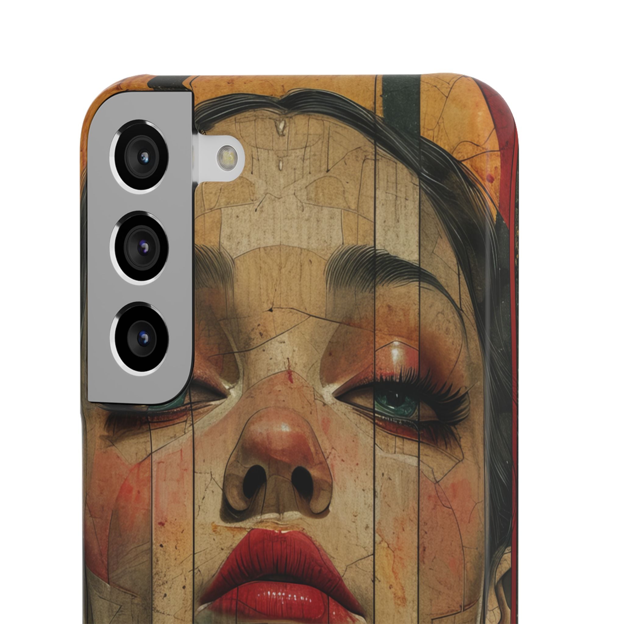 Bold Art Deco Portrait - Slim Samsung S22 Phone Case