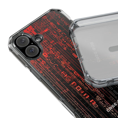 Crimson Glyphs iPhone 16 Plus Case - Impact