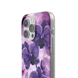 Strahlendes Orchideen-Design | Handyhülle für iPhone (flexible Hülle) 