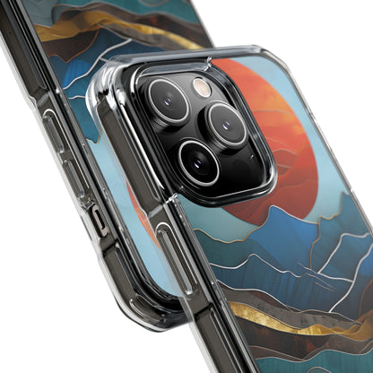Sunset Geometry Waves iPhone Case - Impact