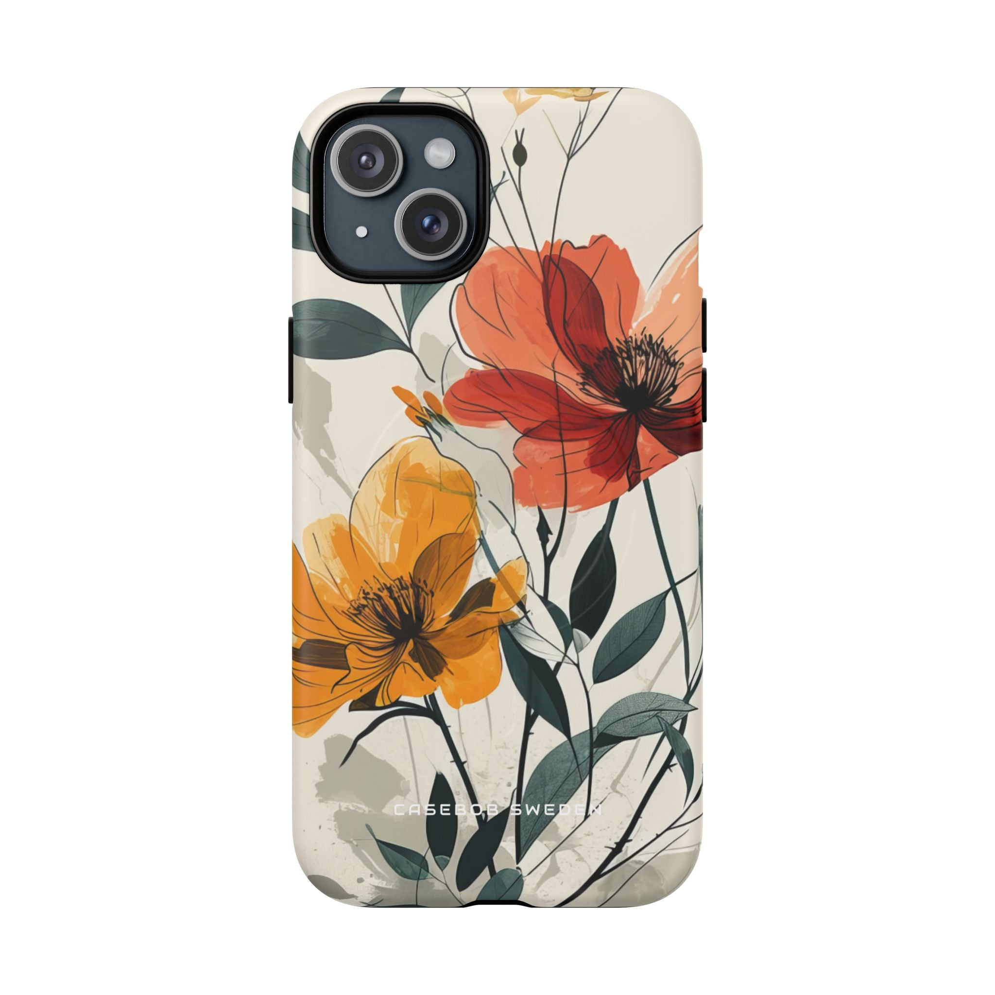 Elegant Floral Harmony iPhone 15 | Tough+ Phone Case