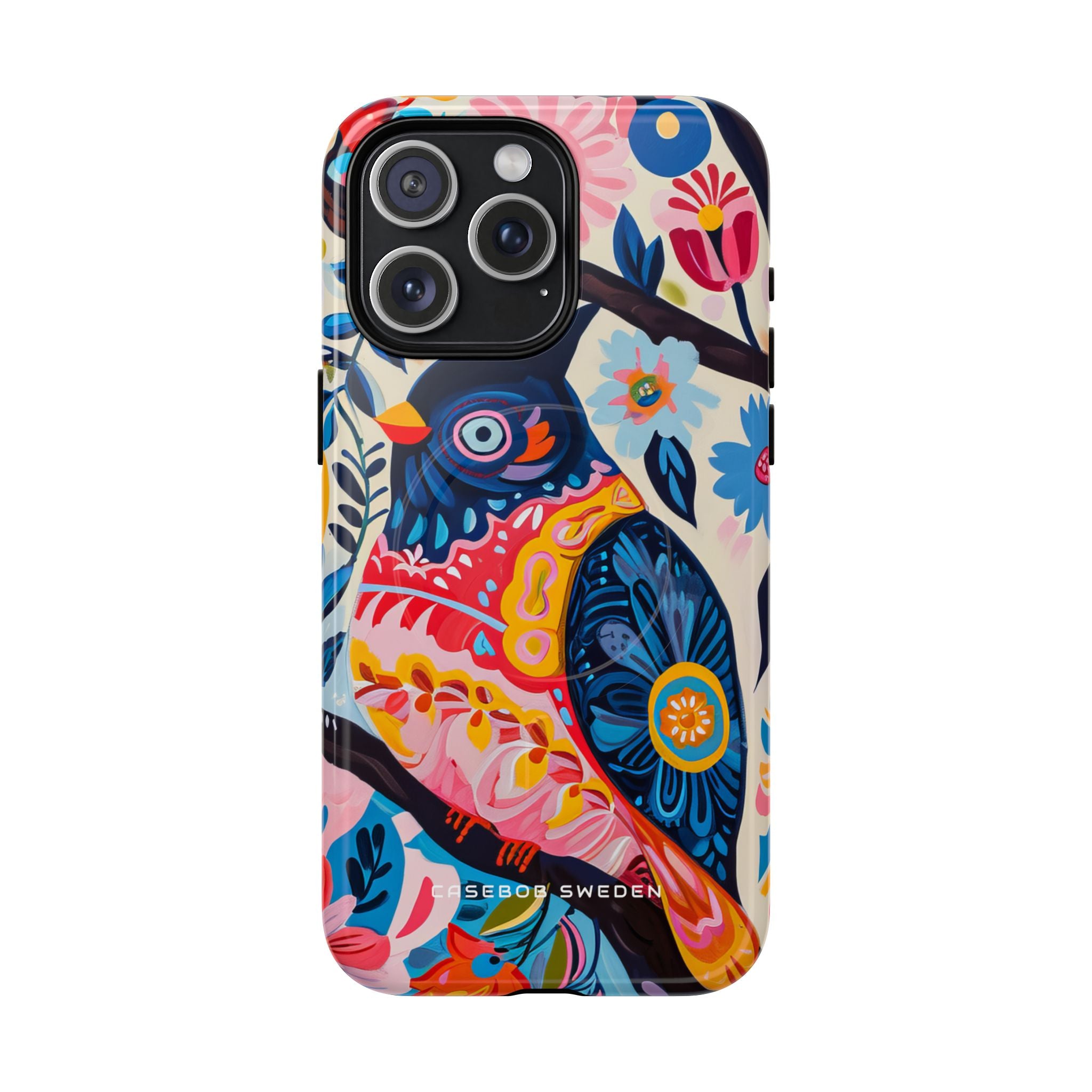 Whimsical Vintage Owl with Floral Charm iPhone 15  Tough+ Phone Case