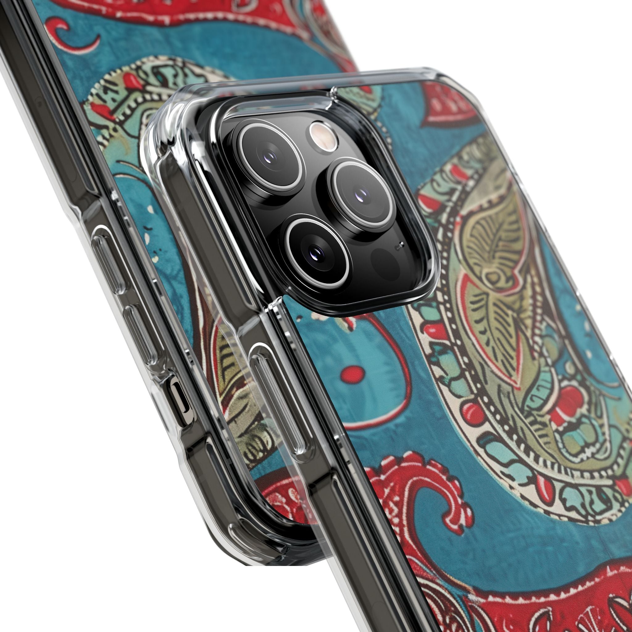 Paisley Floral Fusion iPhone 14 - Impact Clear+