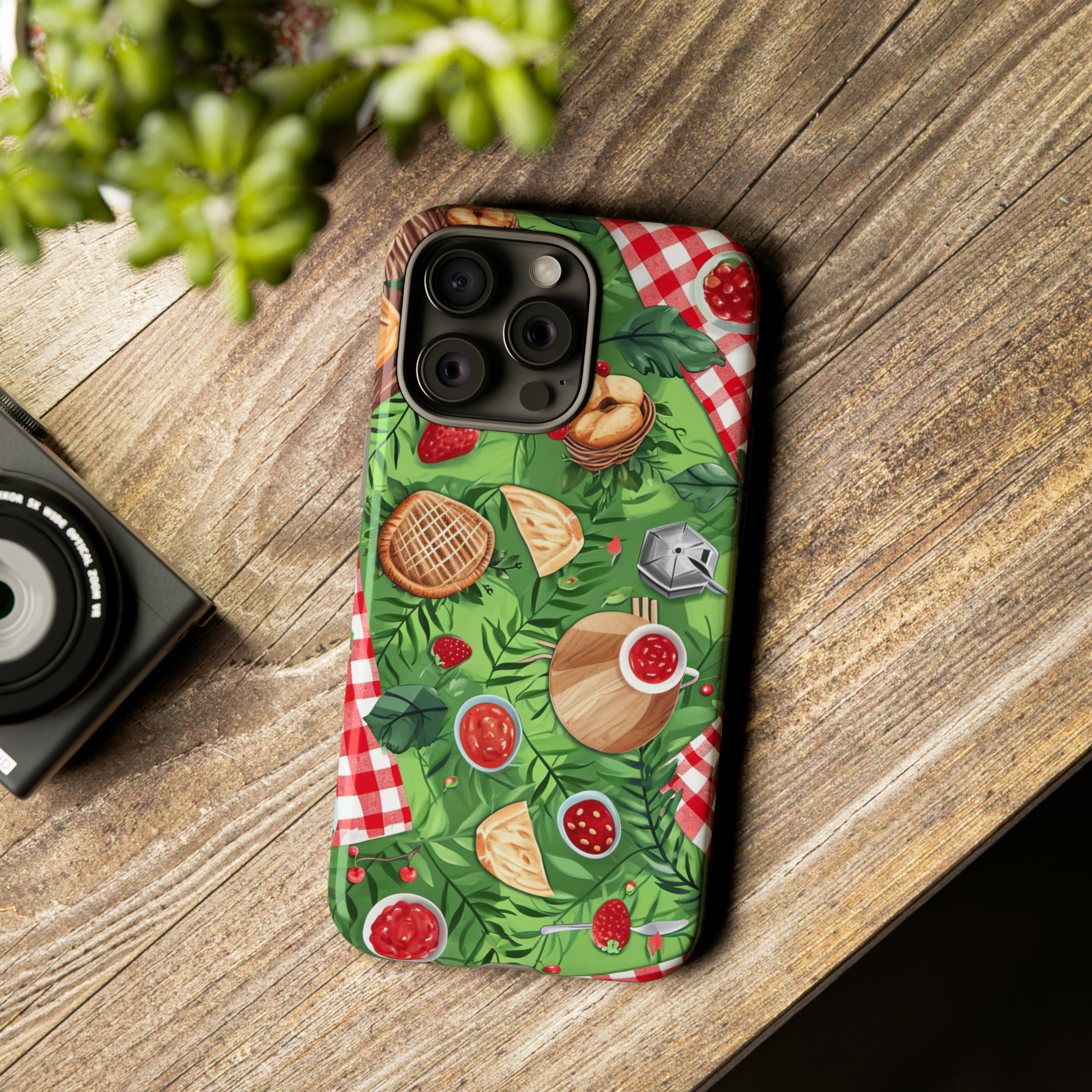 Picnic Love Checkered Bliss - Protective Phone Case