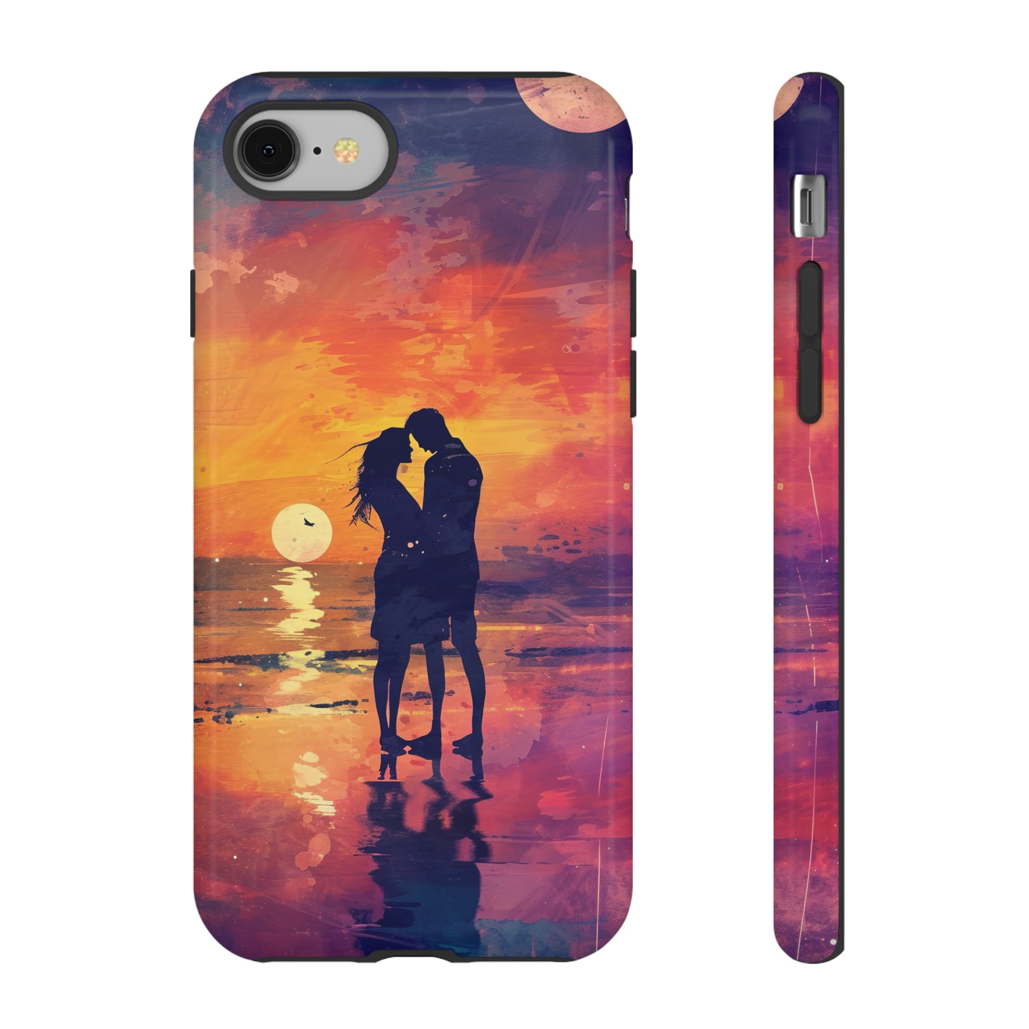 Seaside Sunset Embrace - Protective Phone Case