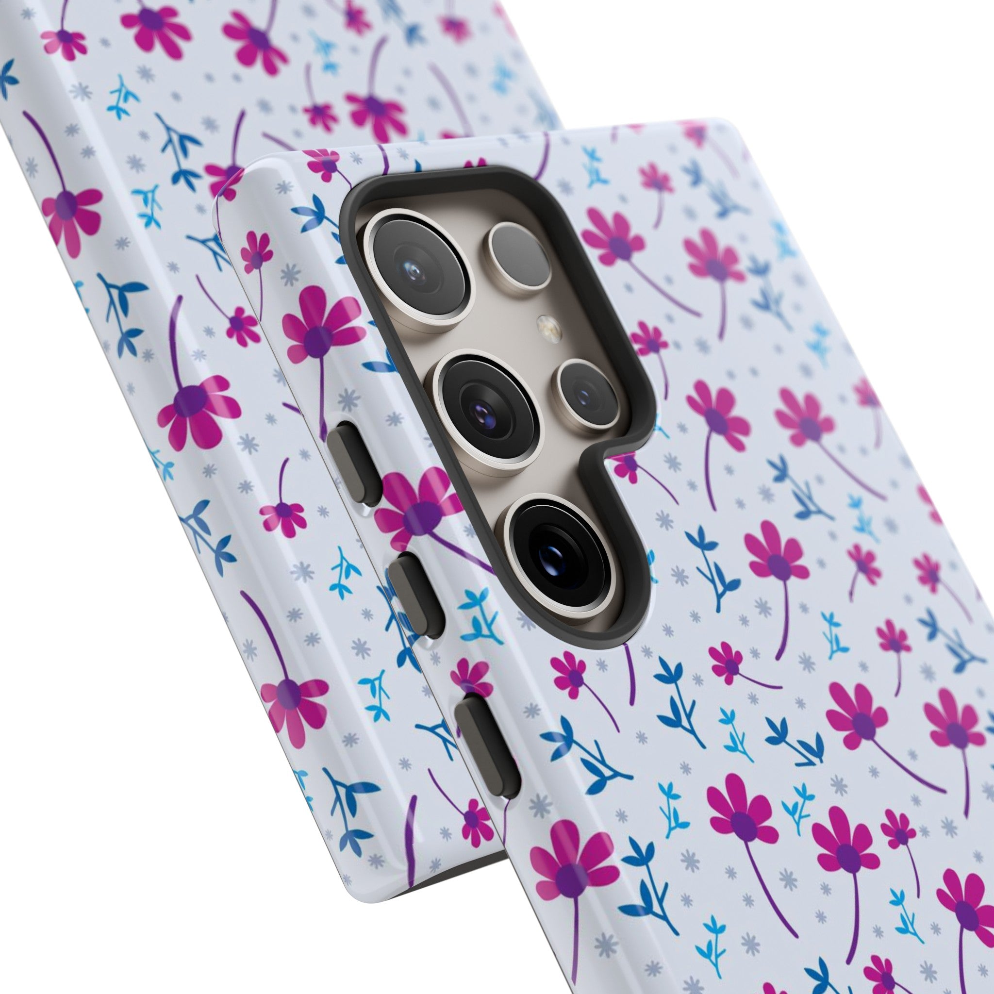 Purple Flower Pattern - Protective Phone Case