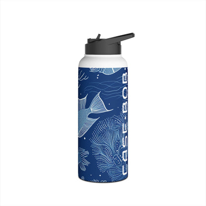 Blue Scale Reef - Stainless Steel Water Bottle