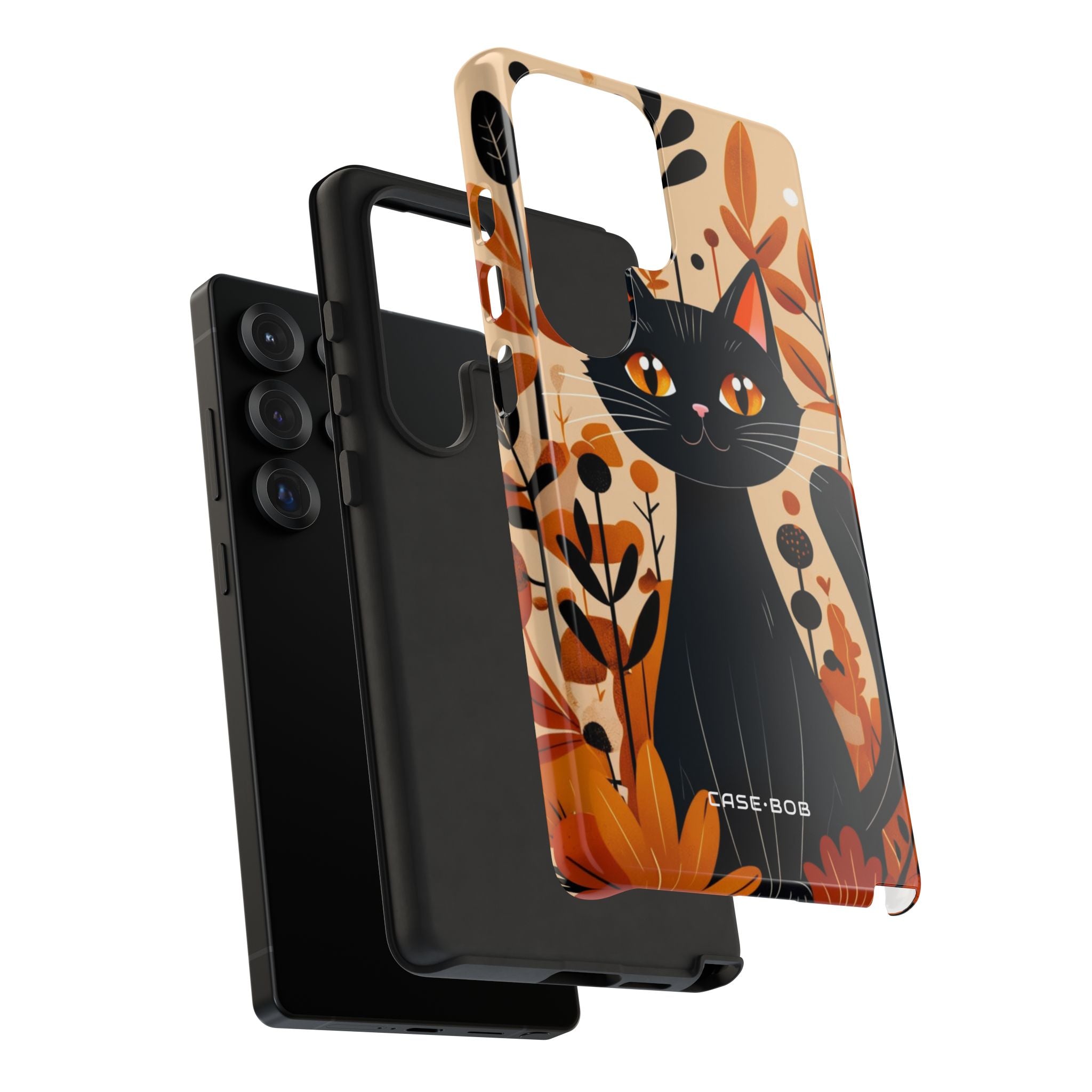 Black Cat Glow Samsung S25 Ultra Case - Tough