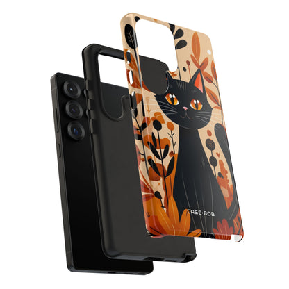 Black Cat Glow Samsung S25 Ultra Case - Tough