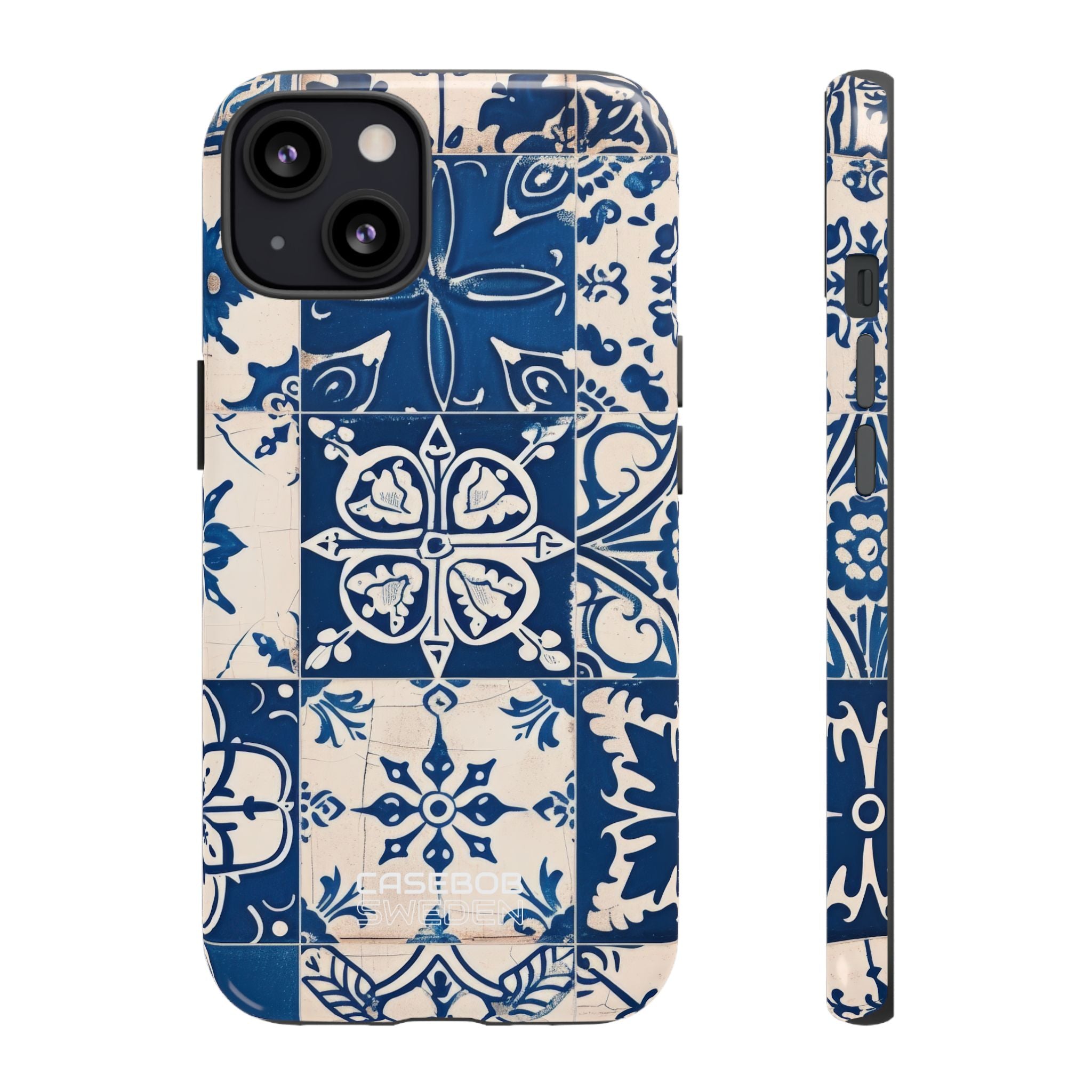 Ornate Blue Tiles iPhone 13 - Tough