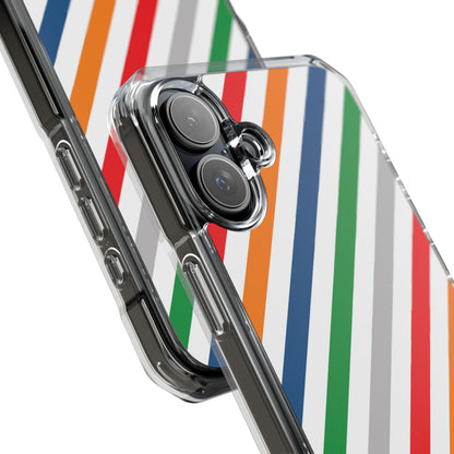 Vibrant Geometric Stripes iPhone Case - Impact
