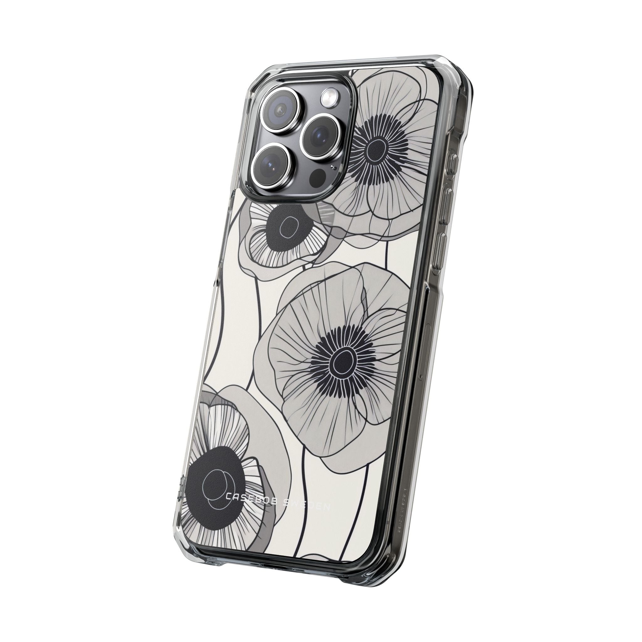 Modern Minimalist Flowers iPhone 15 - Clear Impact Phone Case