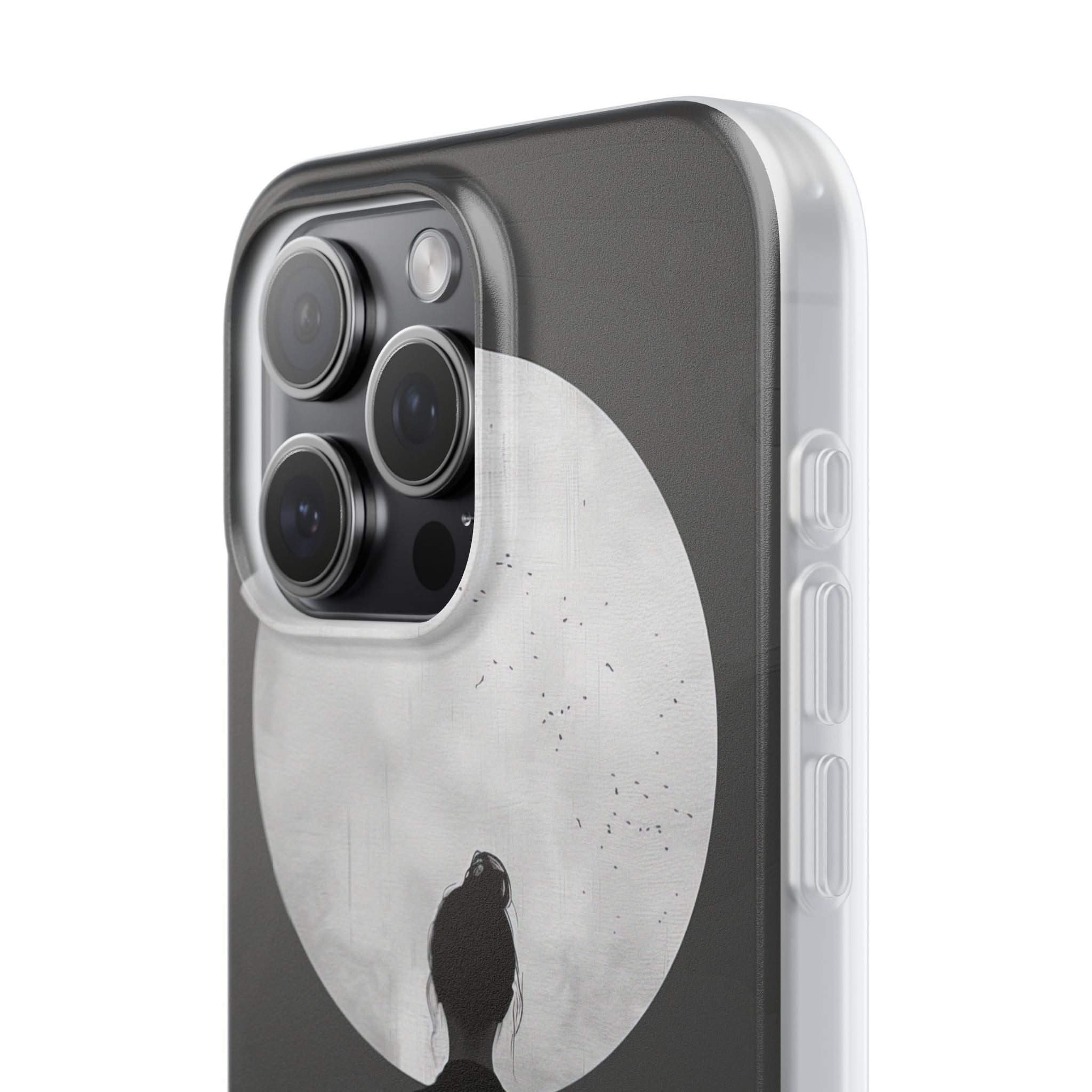 Zen Serenity Moon Reflection iPhone 15 - Flexi Phone Case