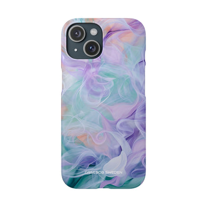 Purple Peach Whirl - Slim iPhone 15 Phone Case