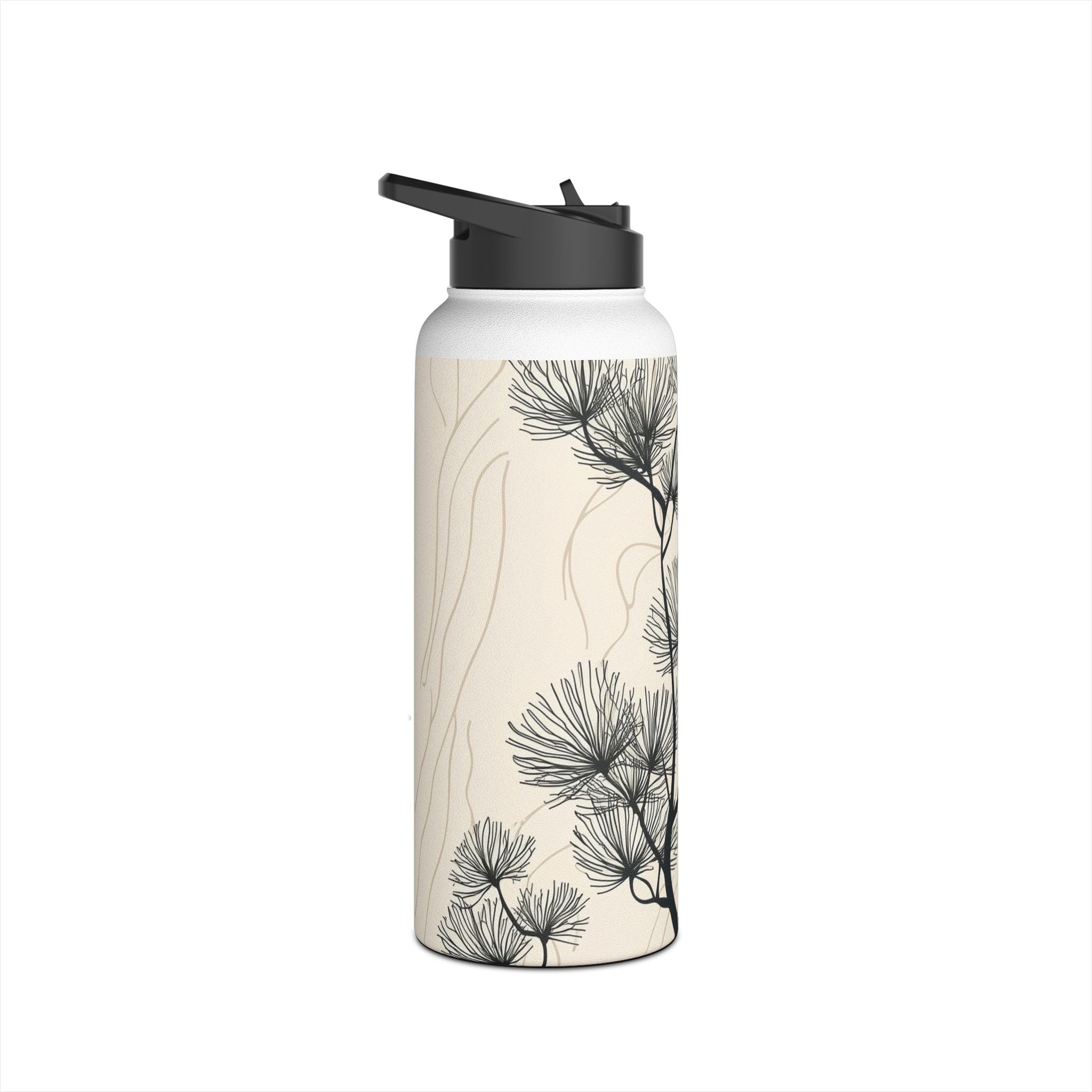 Spiky Tree Sunset - Stainless Steel Water Bottle