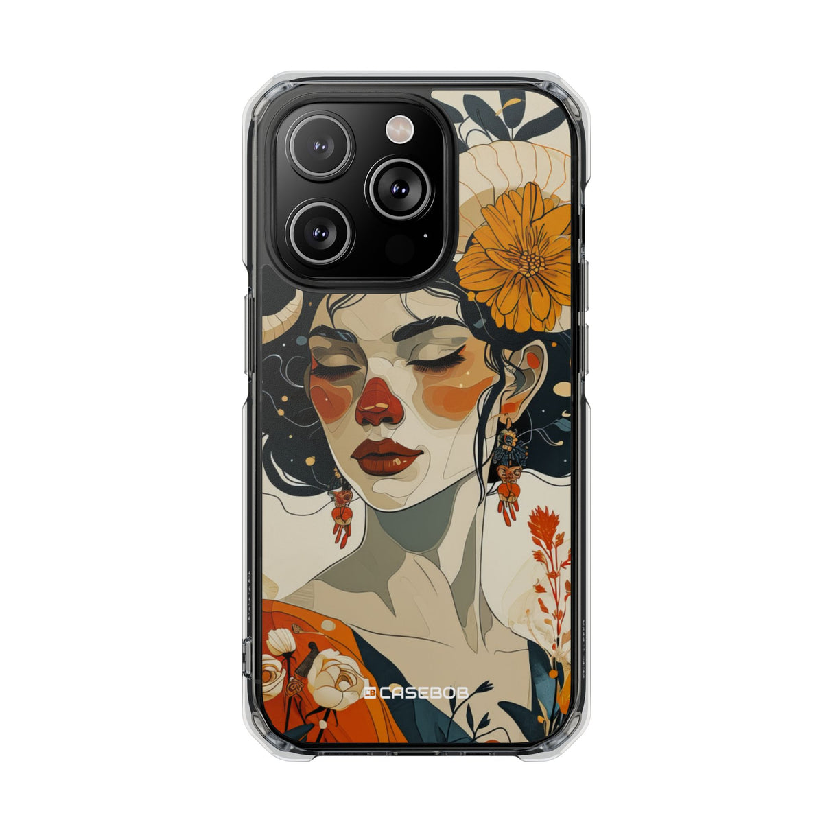 Mystical Bloom - Phone Case for iPhone (Clear Impact - Magnetic)