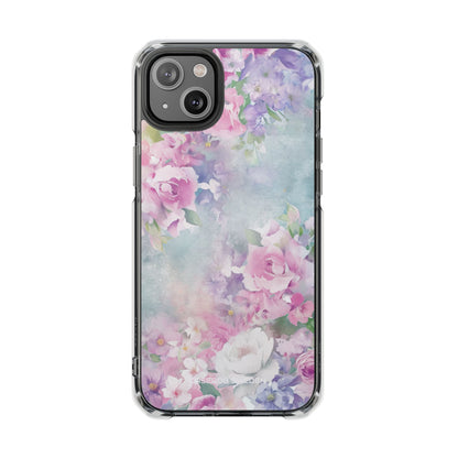 Dreamy Floral Watercolor - Clear Impact iPhone 14 Phone Case