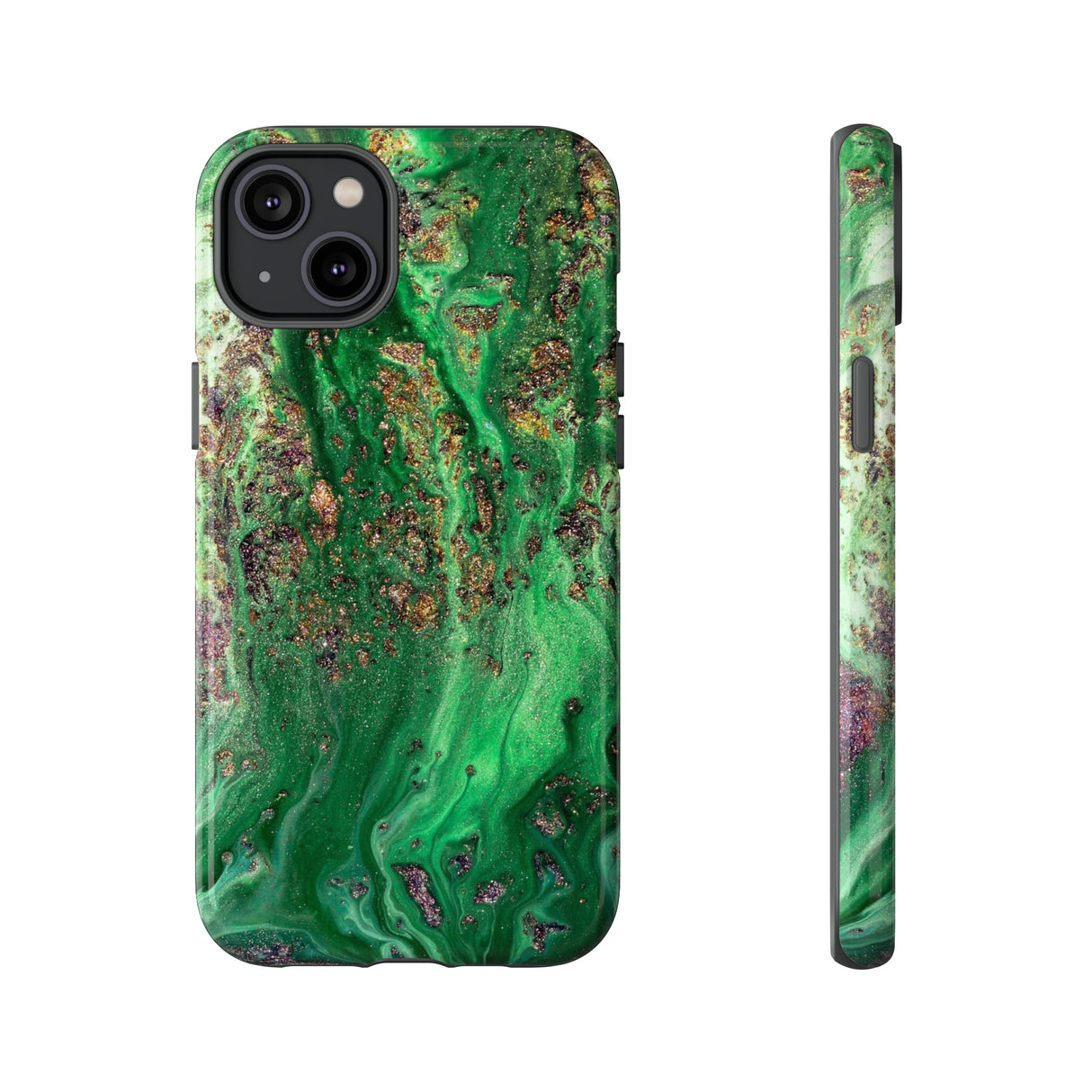 Green Sparkle Ink Art - Protective Phone Case