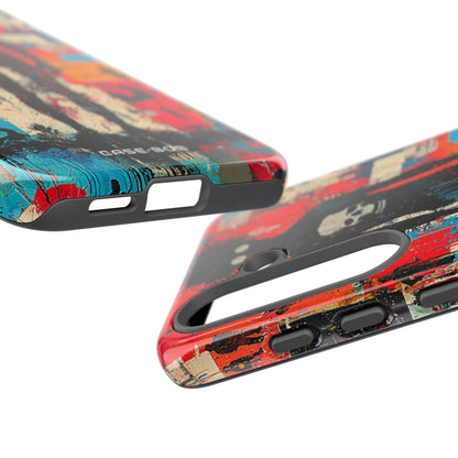 Spiky Skull Silhouette Samsung S25 Case - Tough