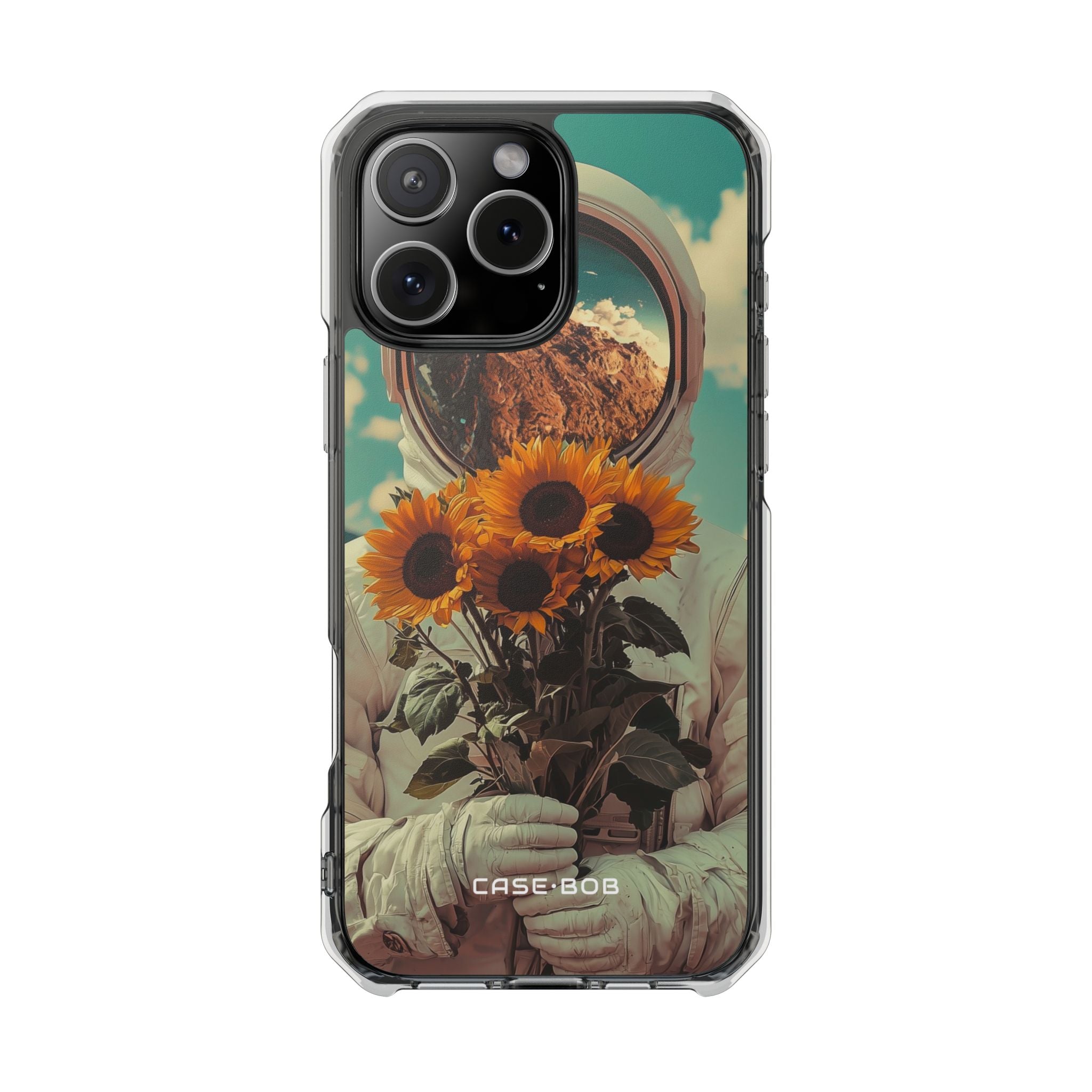 Sunflower Astronaut iPhone 16 Pro Max Case - Impact