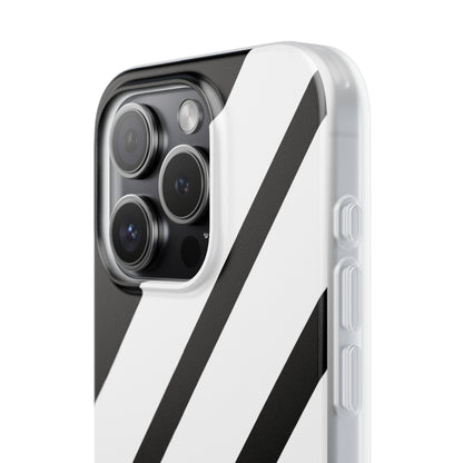 Diagonal Bands Noir iPhone 15 Pro Case - Soft