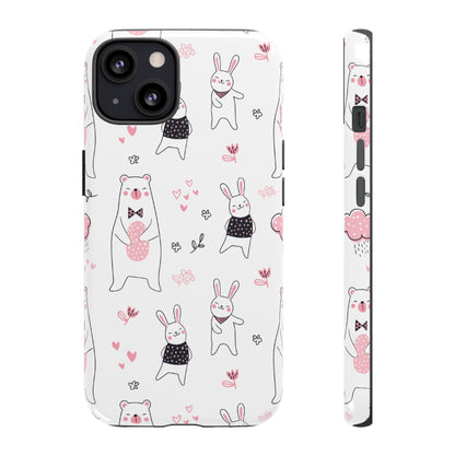 Bears Dance Playfully - iPhone Case