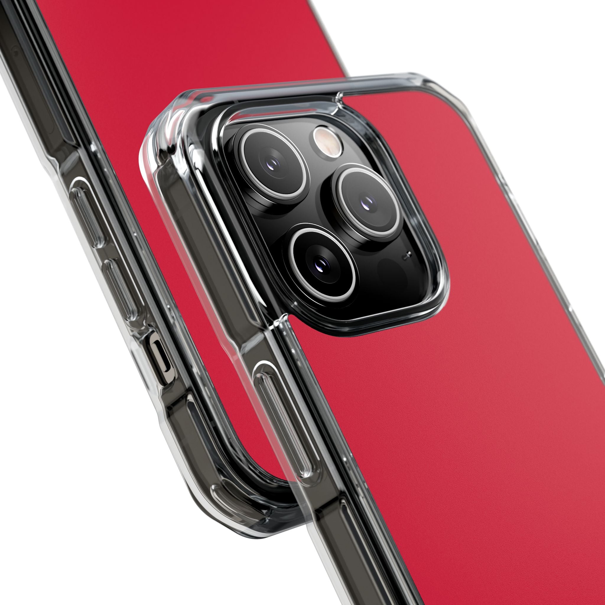 Crimson Red - Clear Impact Case for iPhone