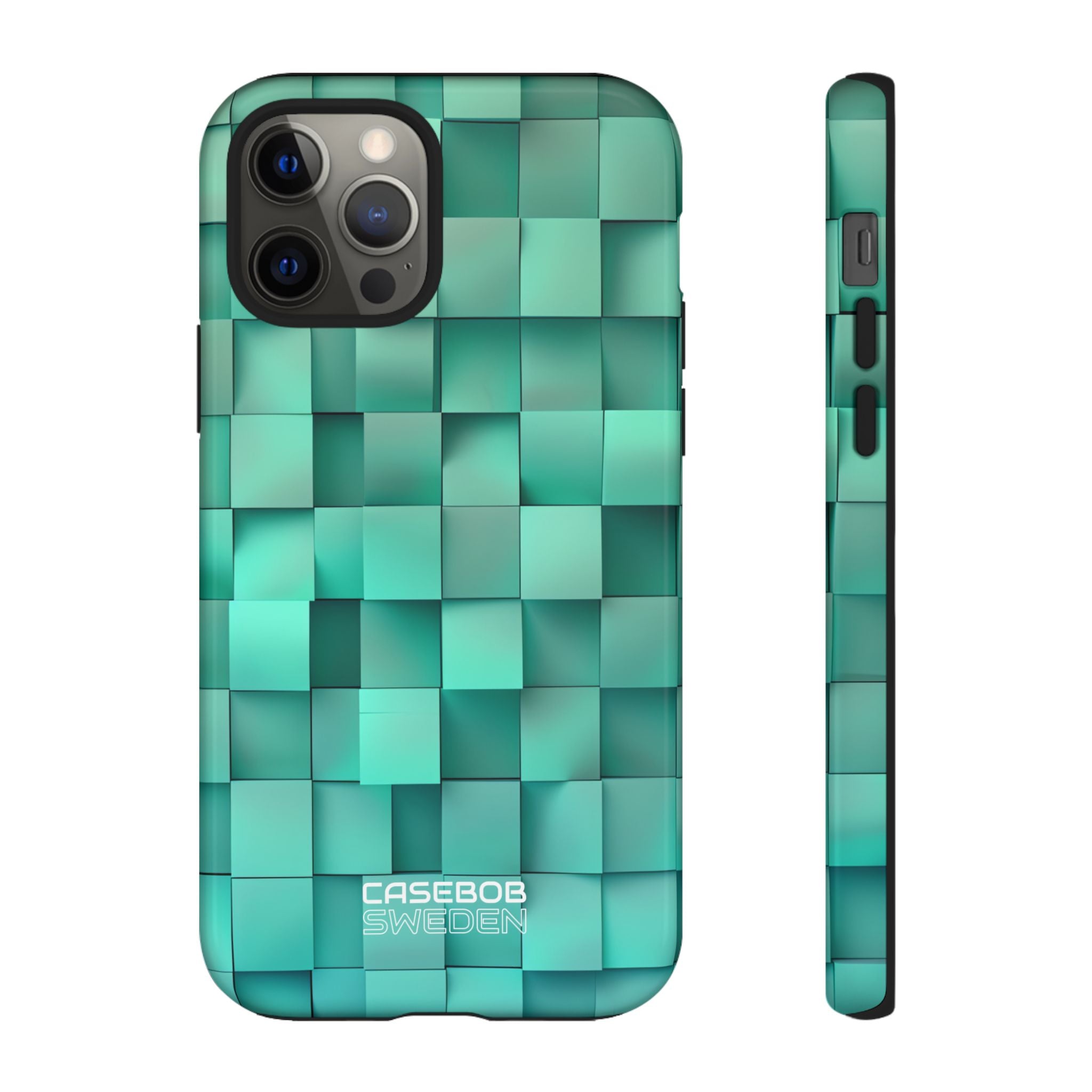 Folded Blue Squares iPhone 12 - Tough